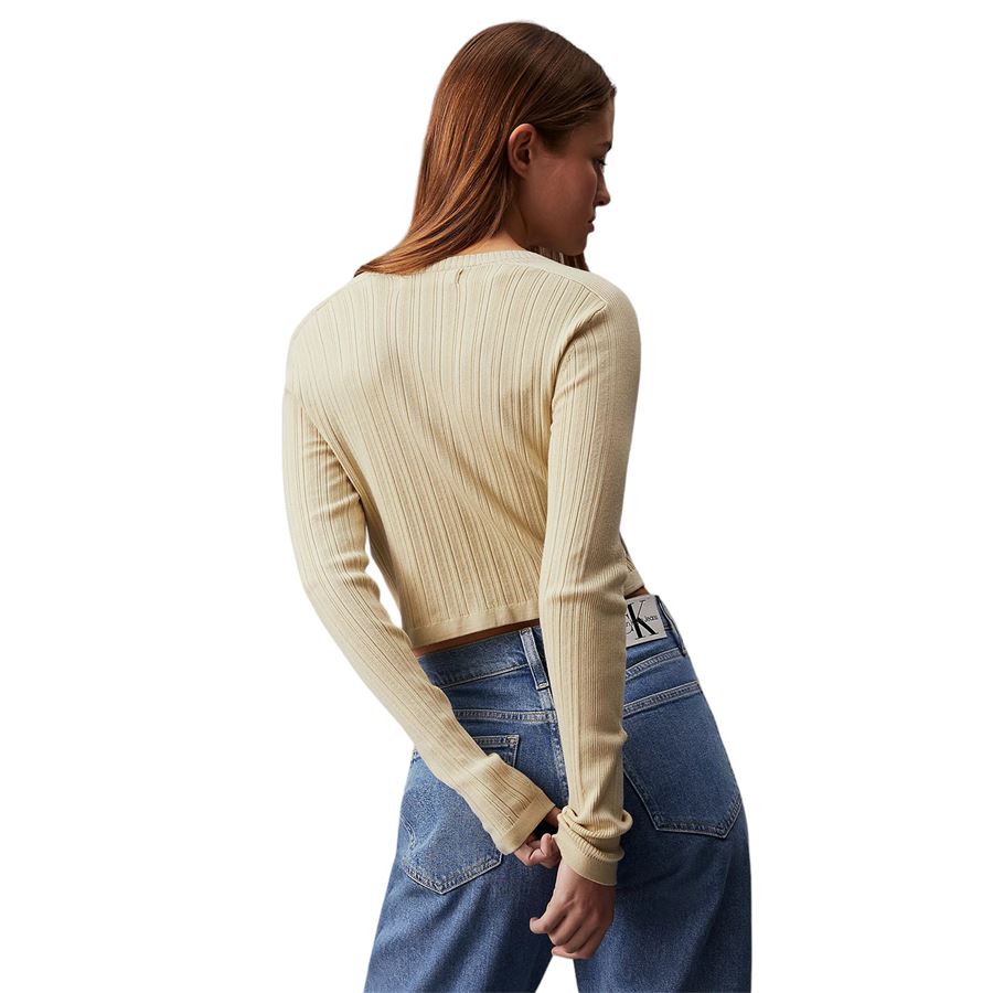 WOVEN LABEL SWEATER CARDIGAN Calvin Klein | J20J223149LFU
